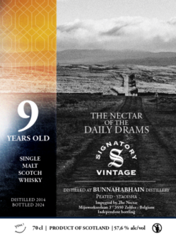 Bunna Staoisha 2014 - 9y- The Nectar of the Daily Drams - 57,6% - 70cl - presale t.e.m. 30/05