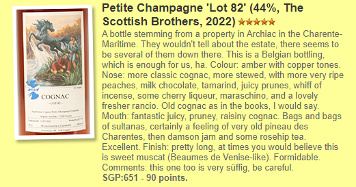 Cognac Lot 82, Petite Champagne Scottish Brothers - 44% - 70cl